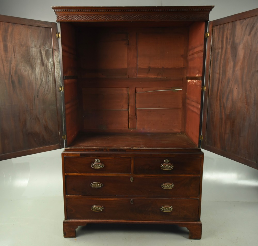 Georgian mahogany gentlemans wardrobe  View II