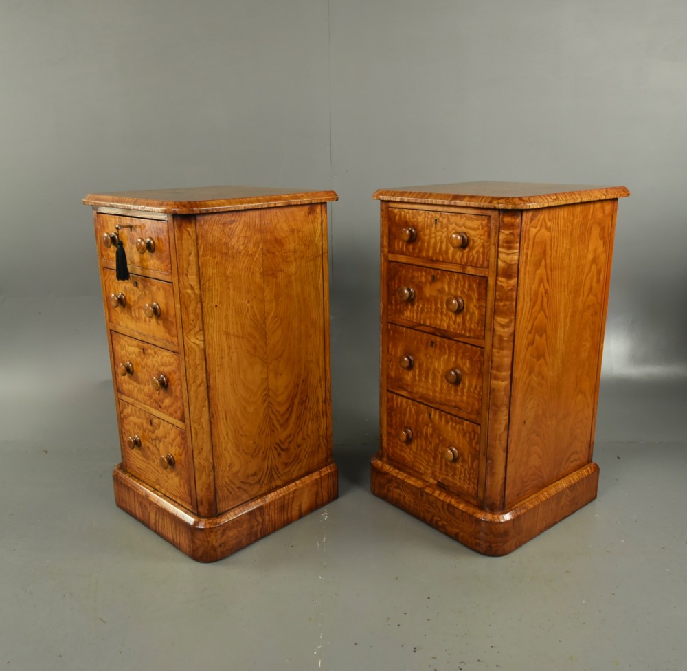 Pair of victorian bedside chests of drawers  View II