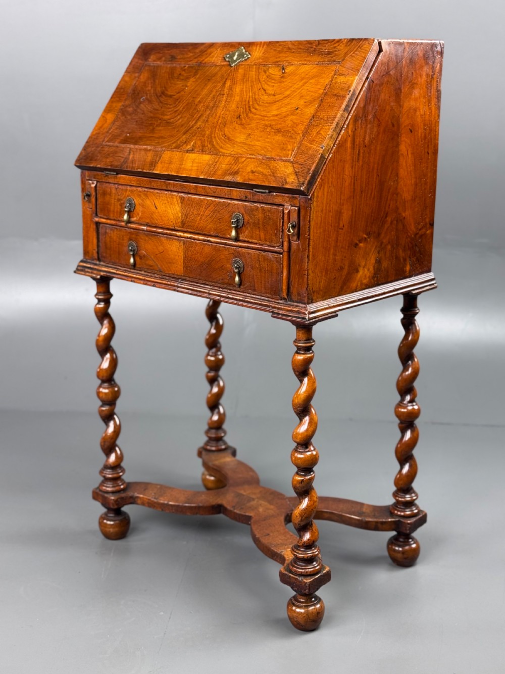 Queen Anne walnut bureau 