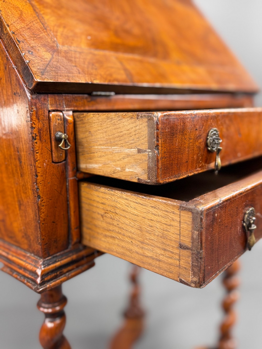 Queen Anne walnut bureau  View VI