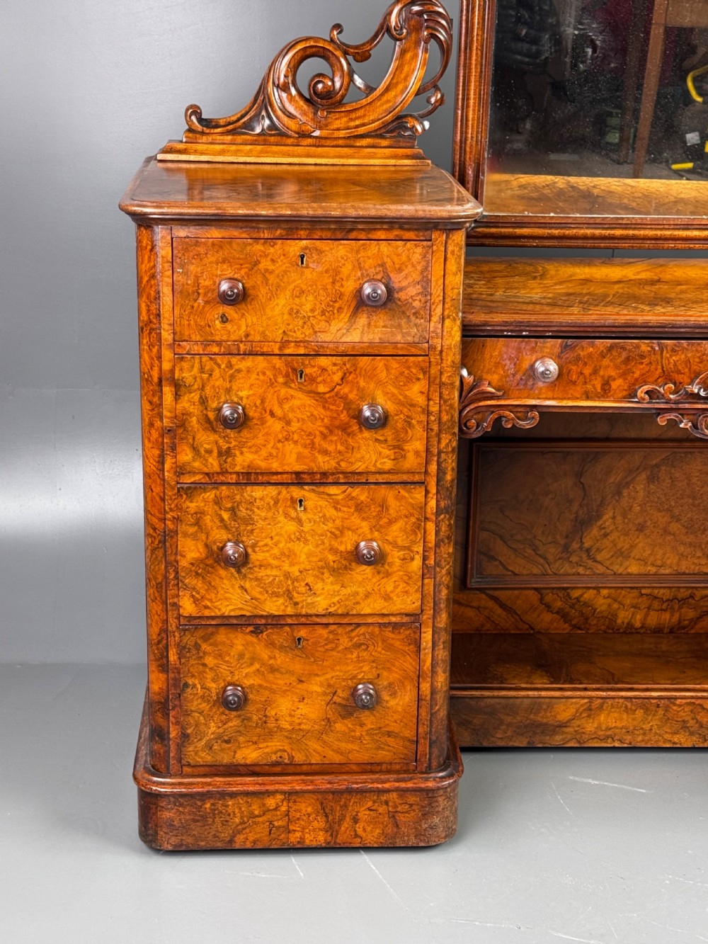 Victorian walnut dressing table  View II