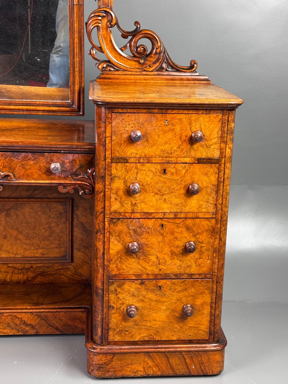 Victorian walnut dressing table  View III