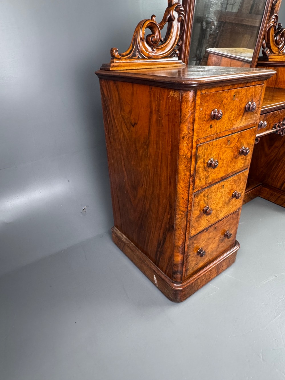 Victorian walnut dressing table  View IV