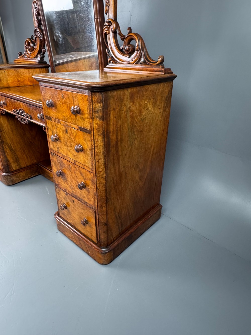 Victorian walnut dressing table  View V