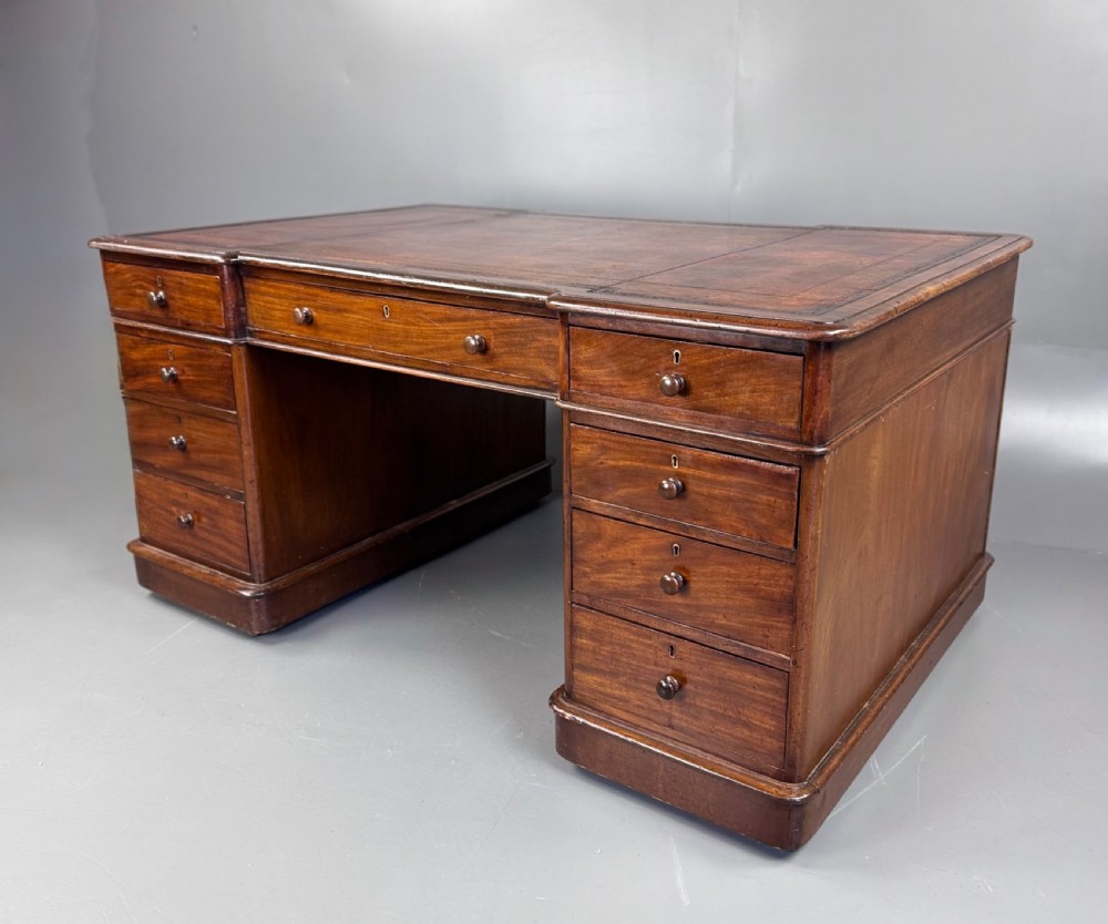 Antique Victorian partners desk 