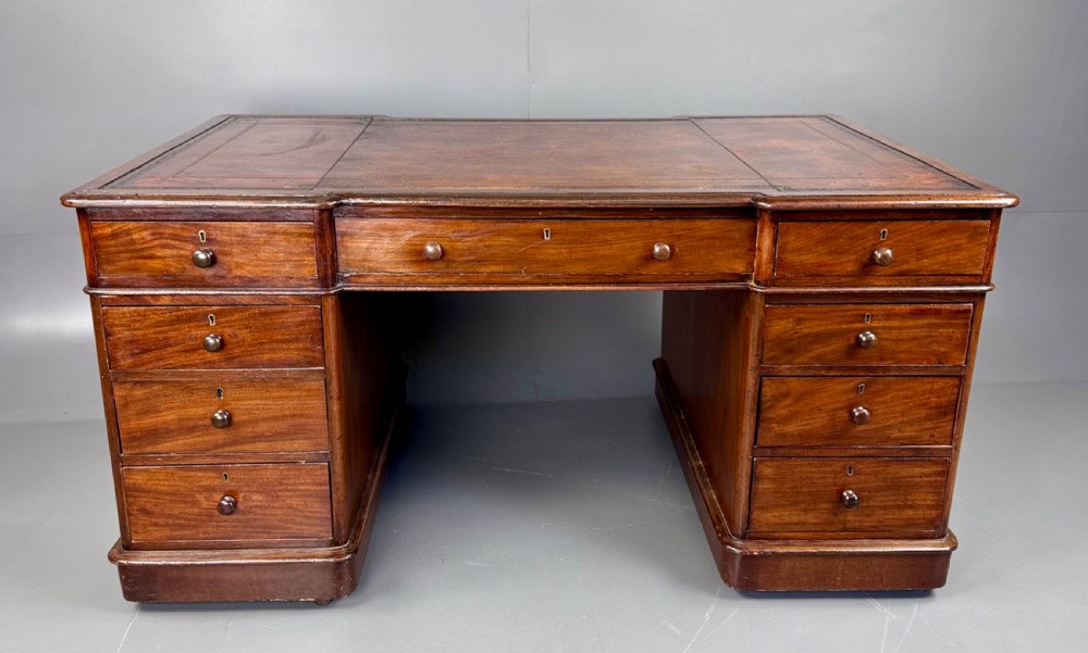 Antique Victorian partners desk  View II
