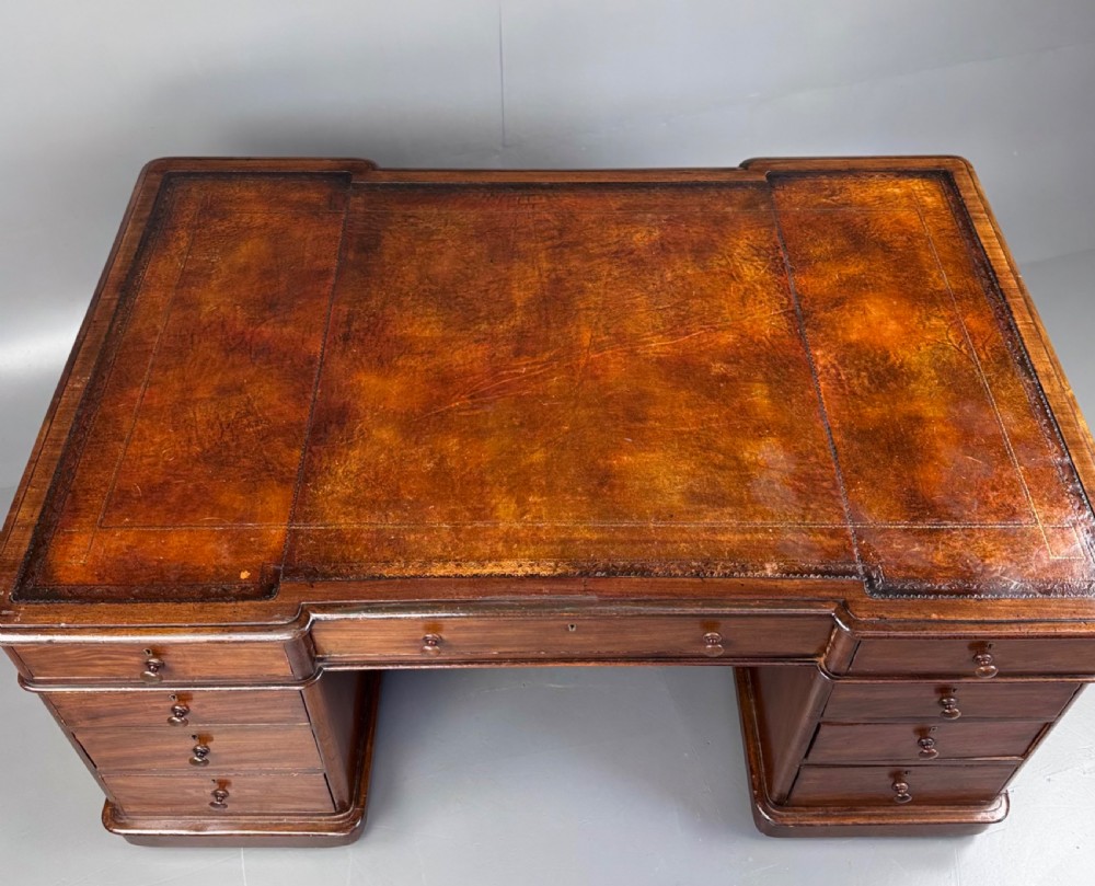 Antique Victorian partners desk  View IV