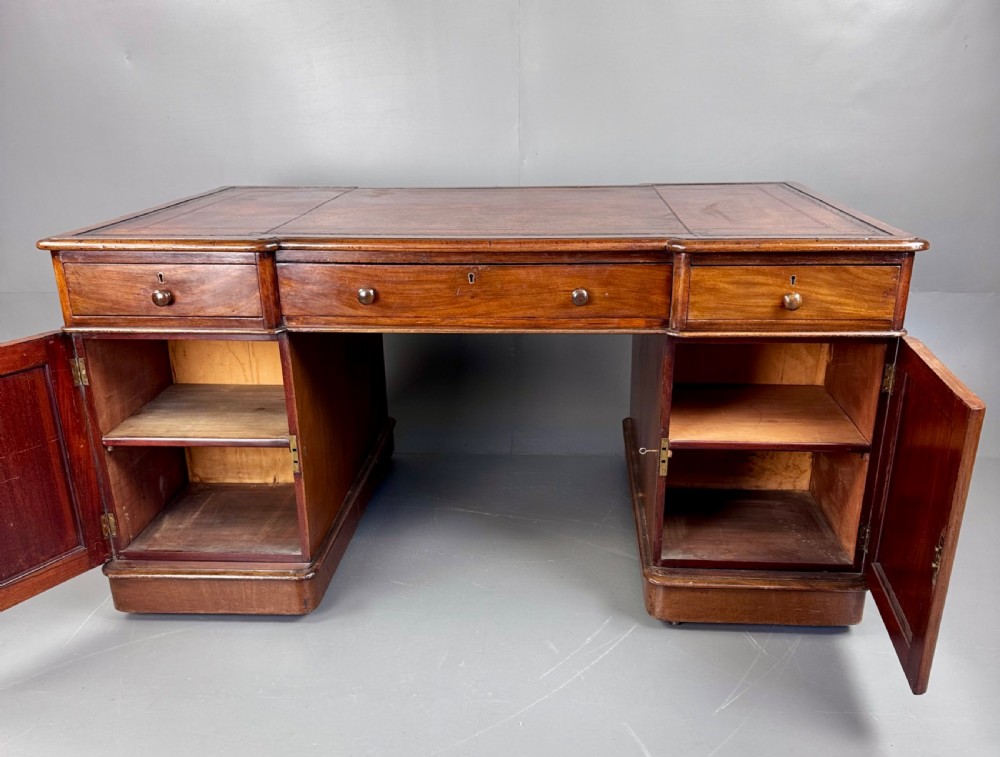 Antique Victorian partners desk  View V