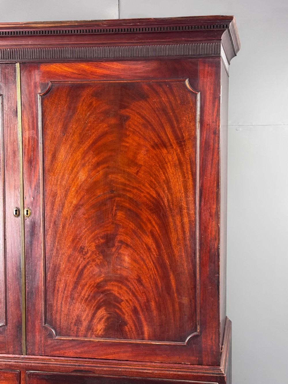 Georgian mahogany Gentlemans wardrobe  View III