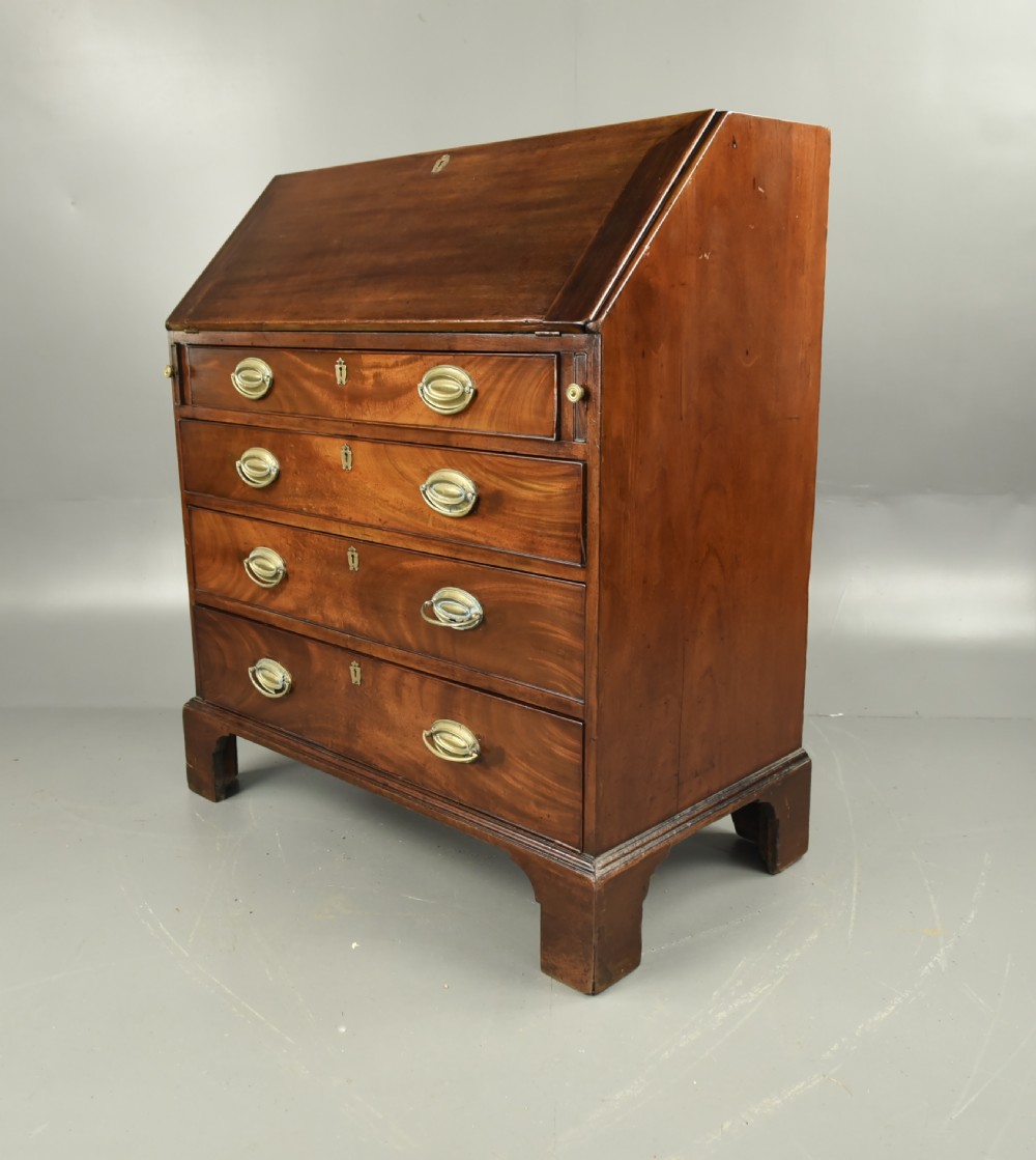 Georgian mahogany bureau desk  View III