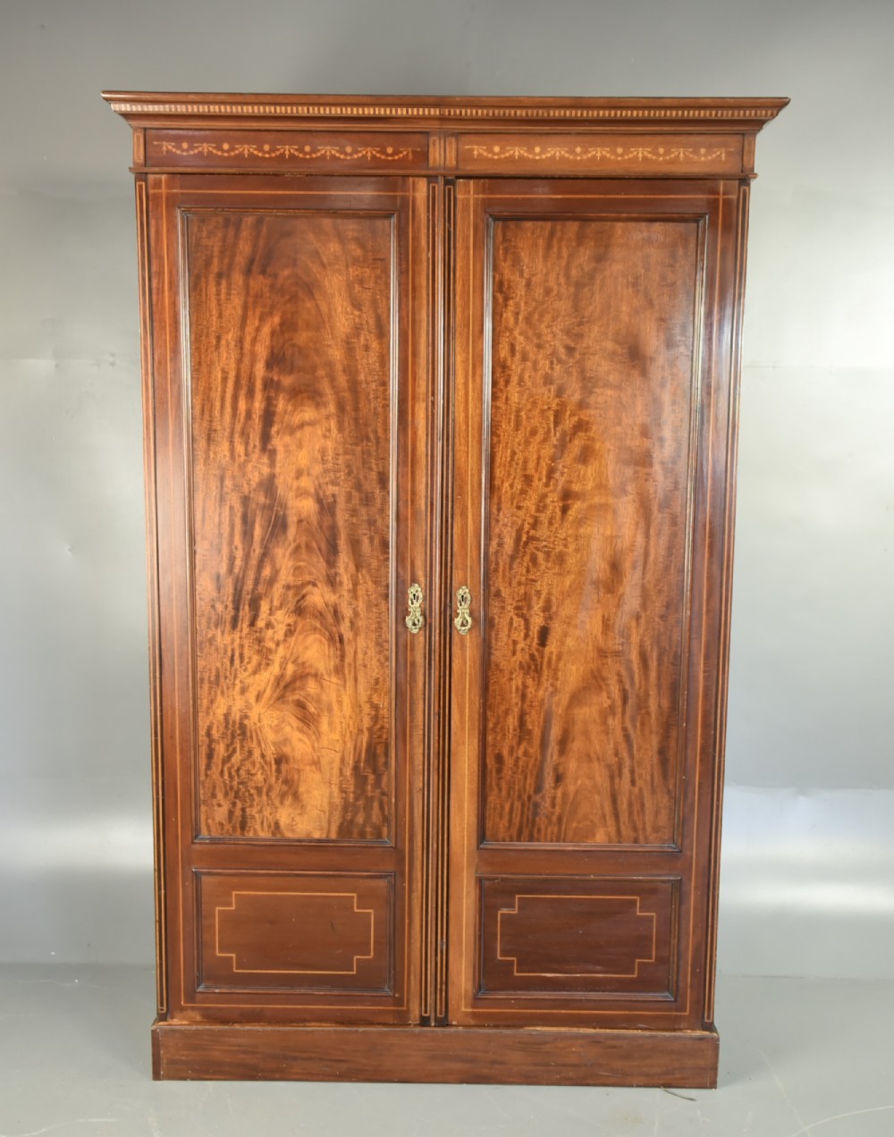 Victorian mahogany double wardrobe 