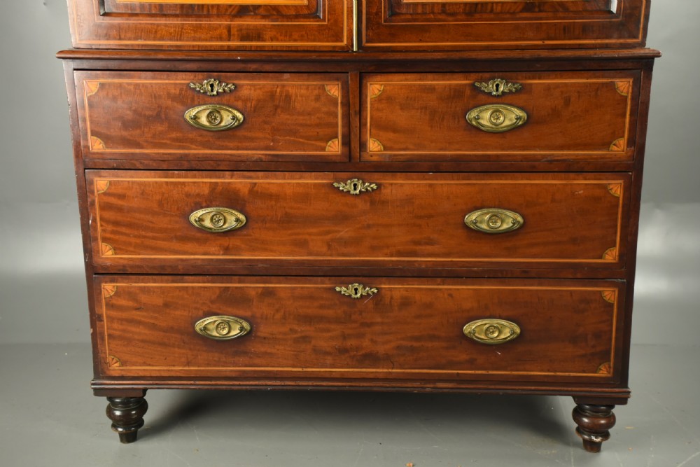 Georgian mahogany Gentlemans wardrobe  View VI