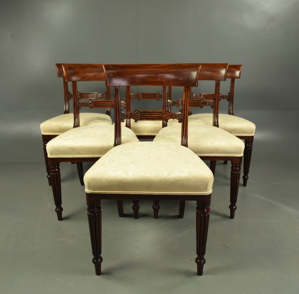 Set of six Regency dining chairs 