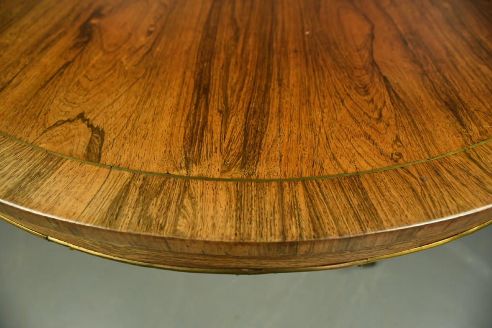 Regency Rosewood brass inlayed centre dining table  View III
