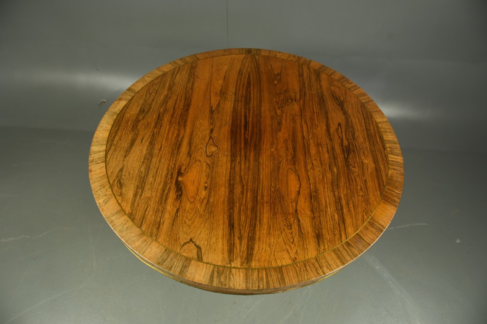 Regency Rosewood brass inlayed centre dining table  View IV