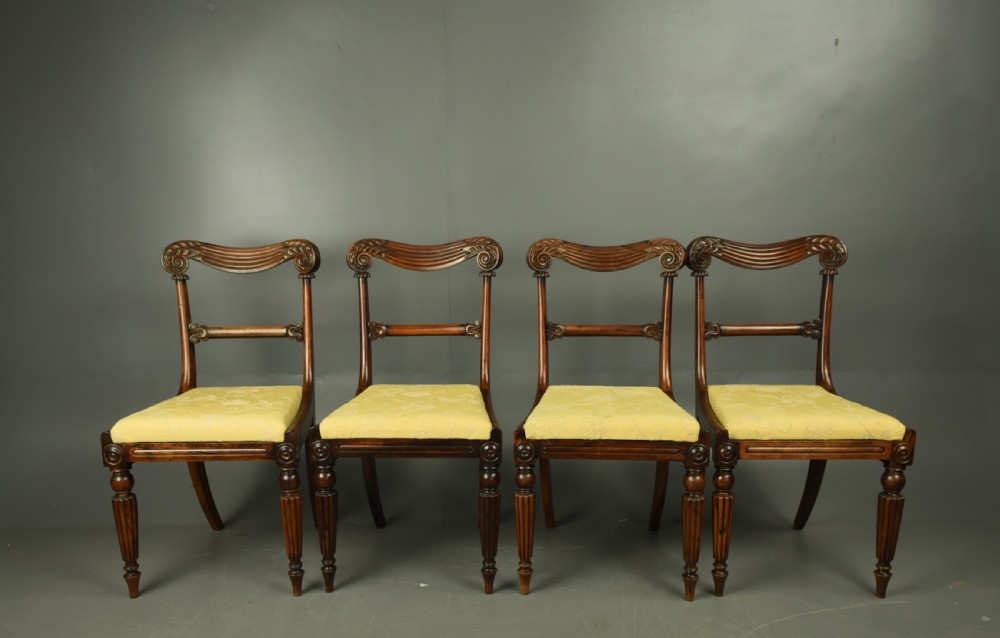 Set of four Regency Rosewood dining chairs 