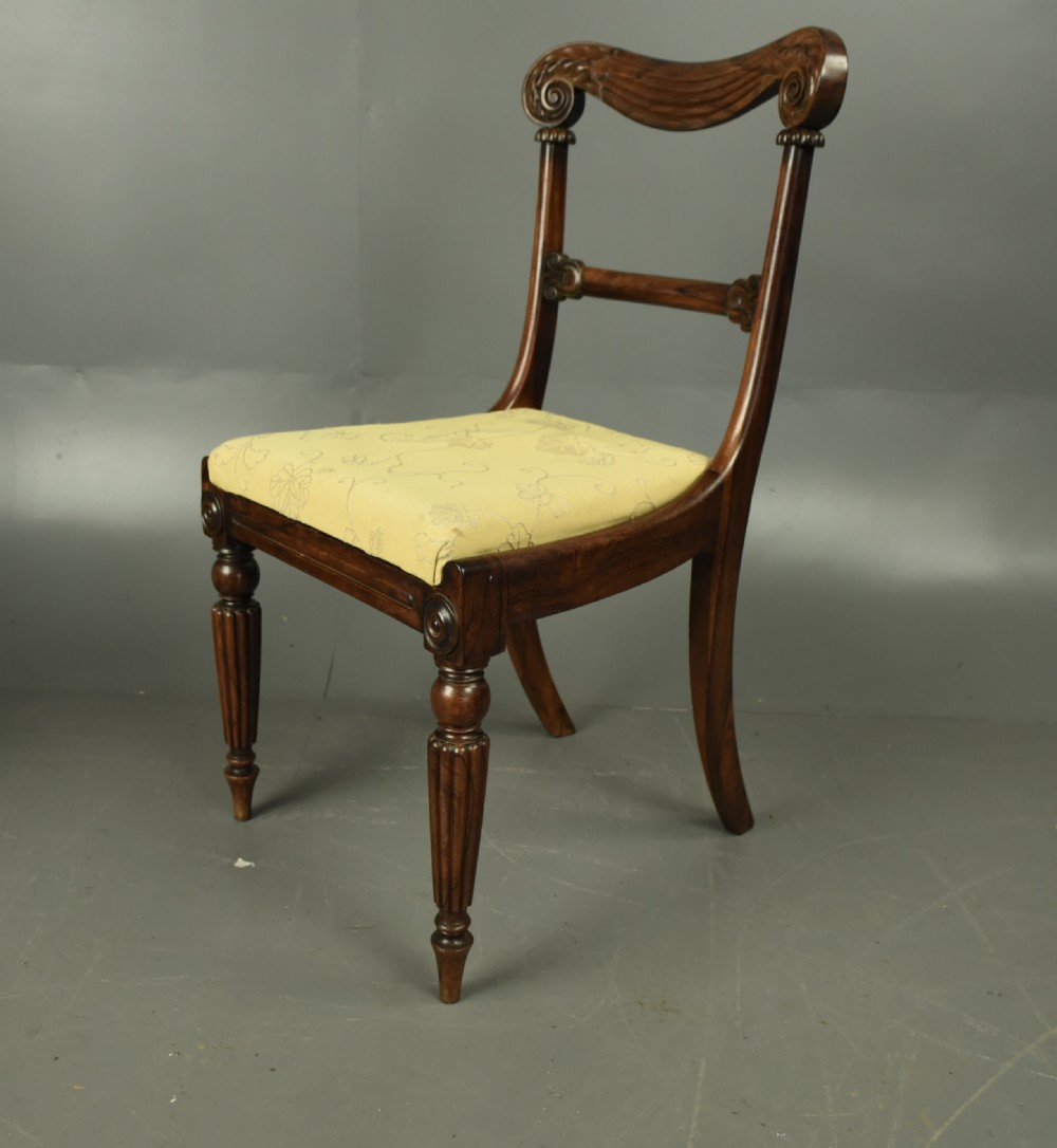 Set of four Regency Rosewood dining chairs  View II