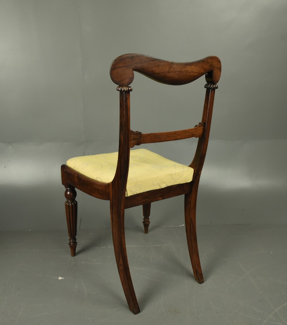 Set of four Regency Rosewood dining chairs  View V