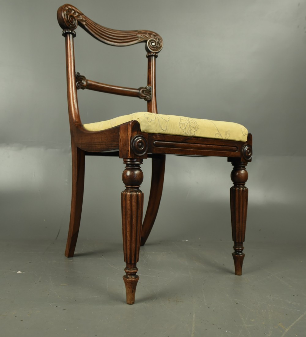 Set of four Regency Rosewood dining chairs  View VI