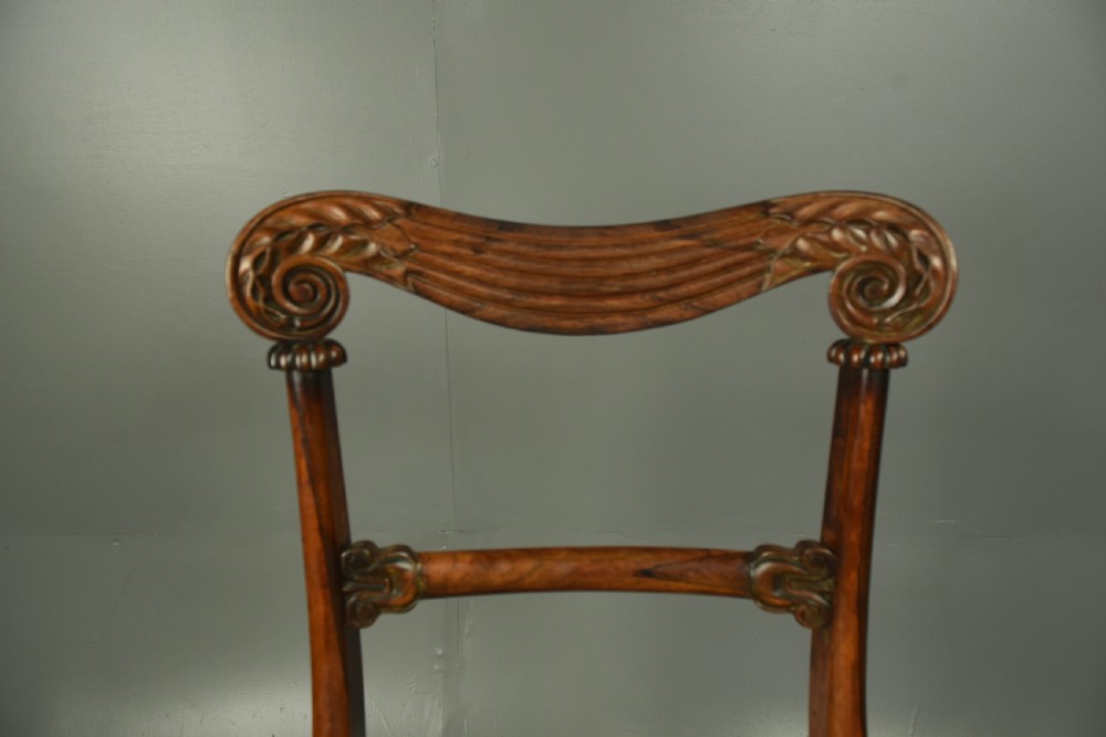 Set of four Regency Rosewood dining chairs  View VII