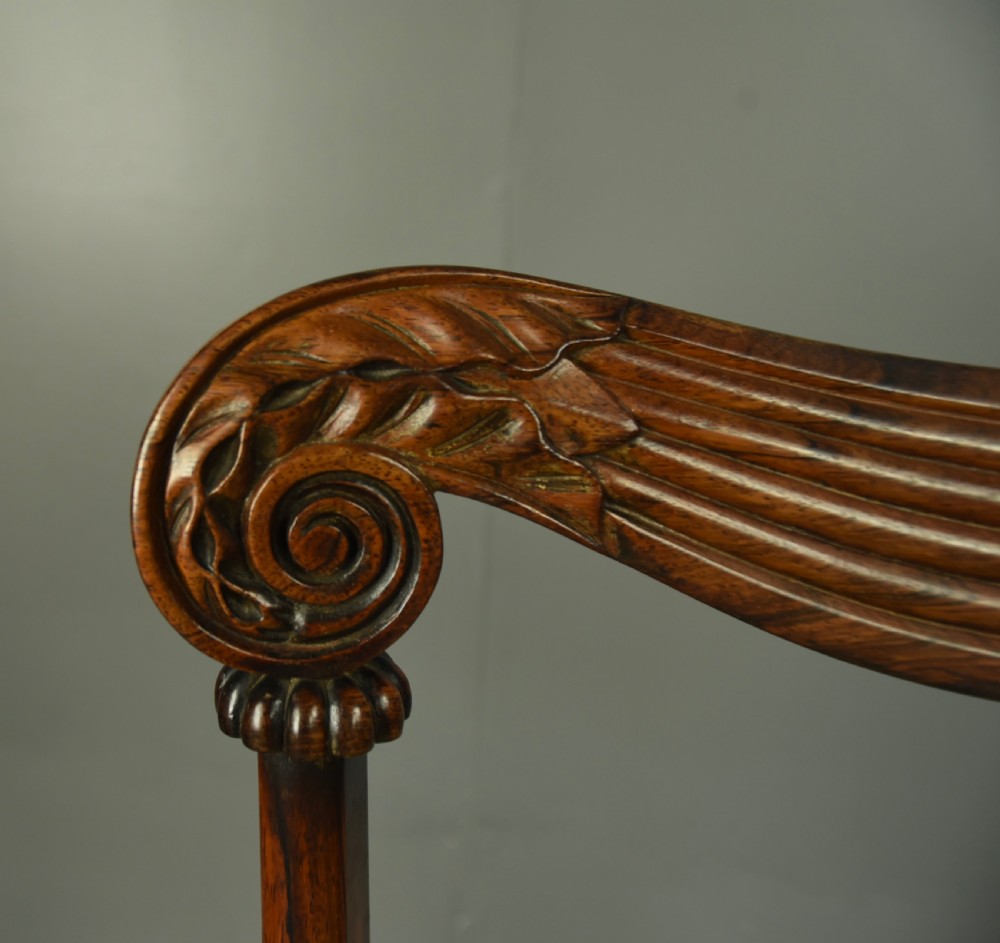 Set of four Regency Rosewood dining chairs  View VIII