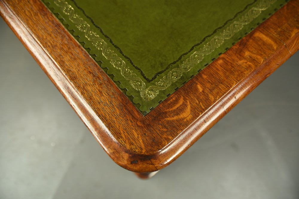 Victorian oak pedestal desk  View V