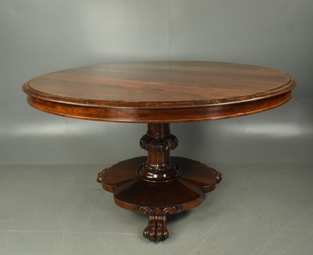 Antique Regency rosewood dining table 