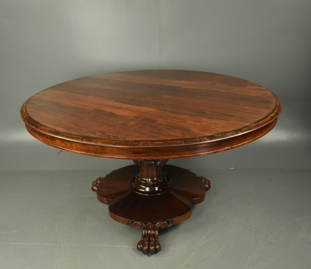 Antique Regency rosewood dining table  View II