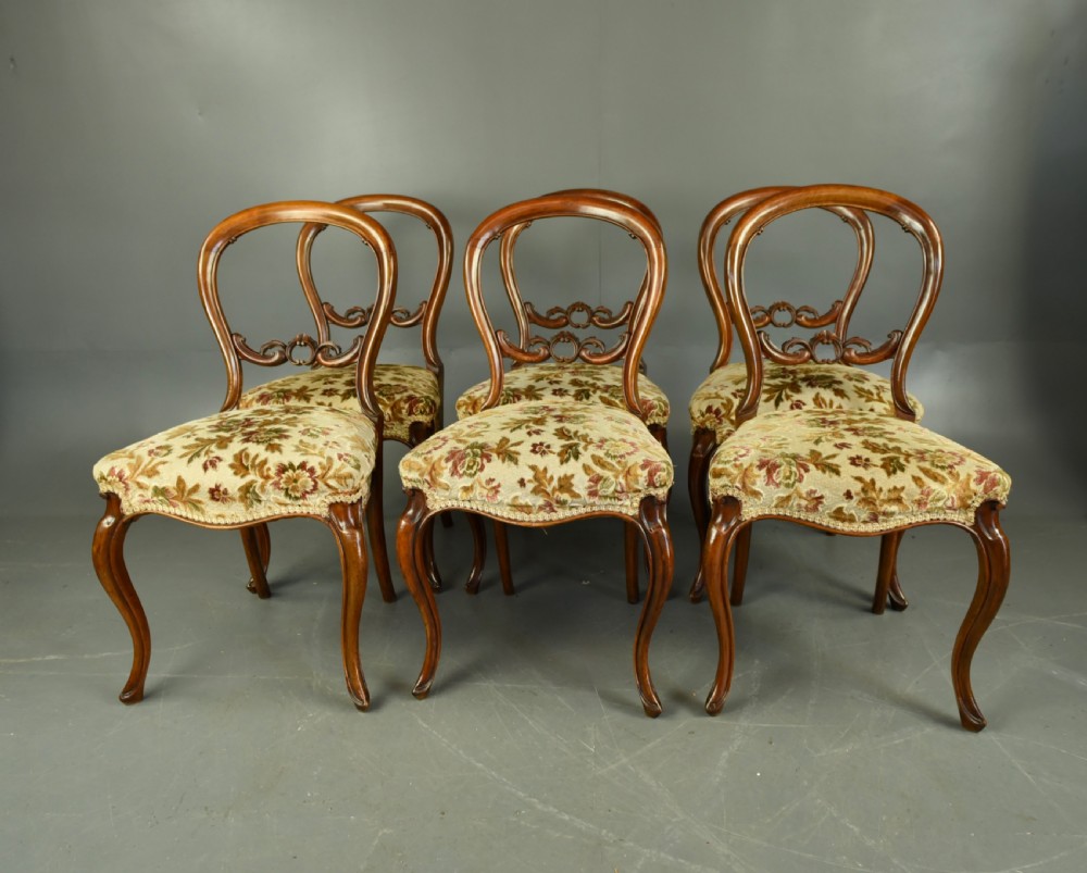 set of six Victorian dining chairs 