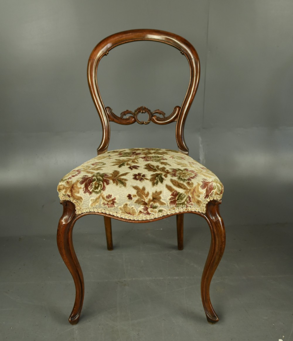 set of six Victorian dining chairs  View II