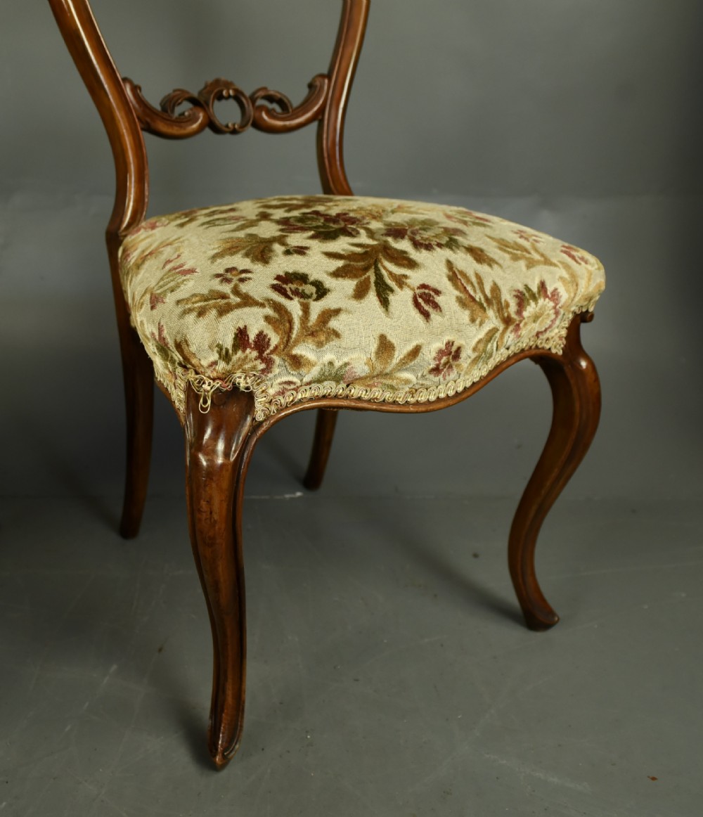 set of six Victorian dining chairs  View V