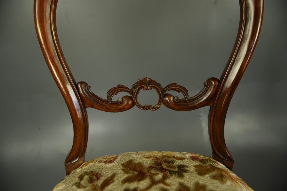 set of six Victorian dining chairs  View VI