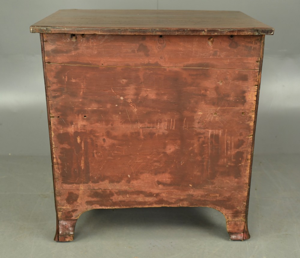 Small Georgian mahogany bow front chest of drawers  View VII