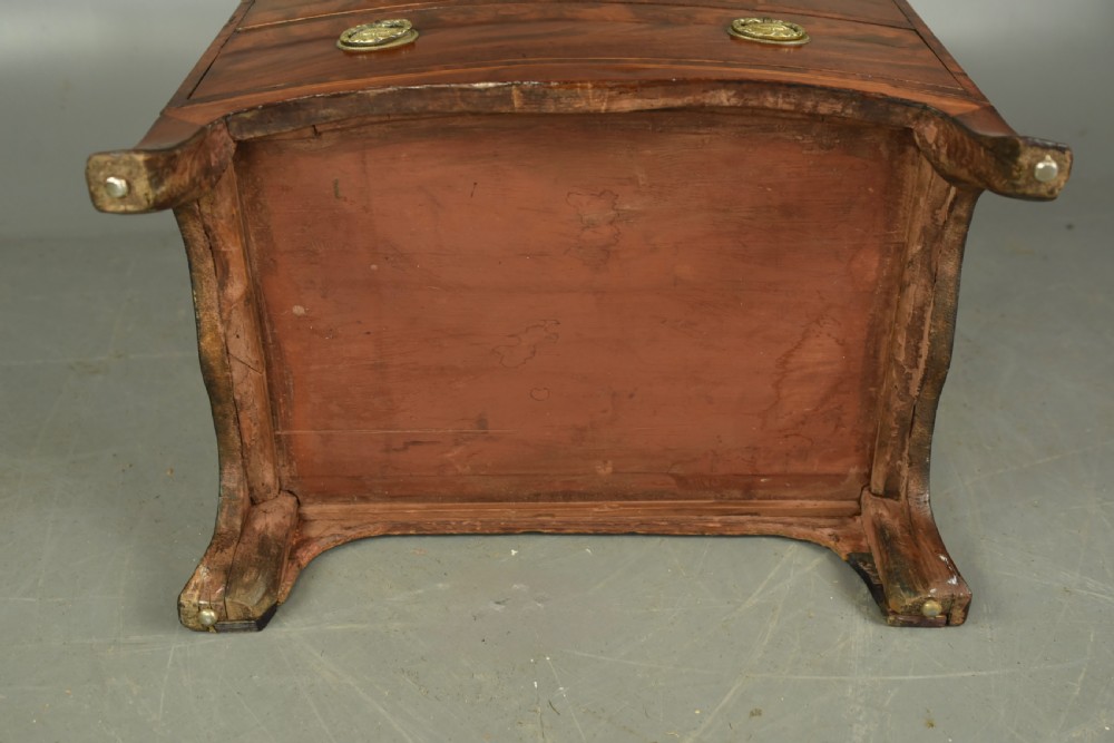 Small Georgian mahogany bow front chest of drawers  View VIII