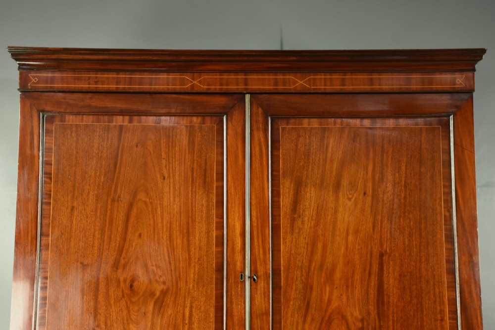 Georgian mahogany Gentlemen's wardrobe  View III