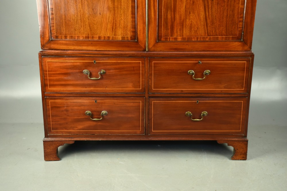 Georgian mahogany Gentlemen's wardrobe  View IV