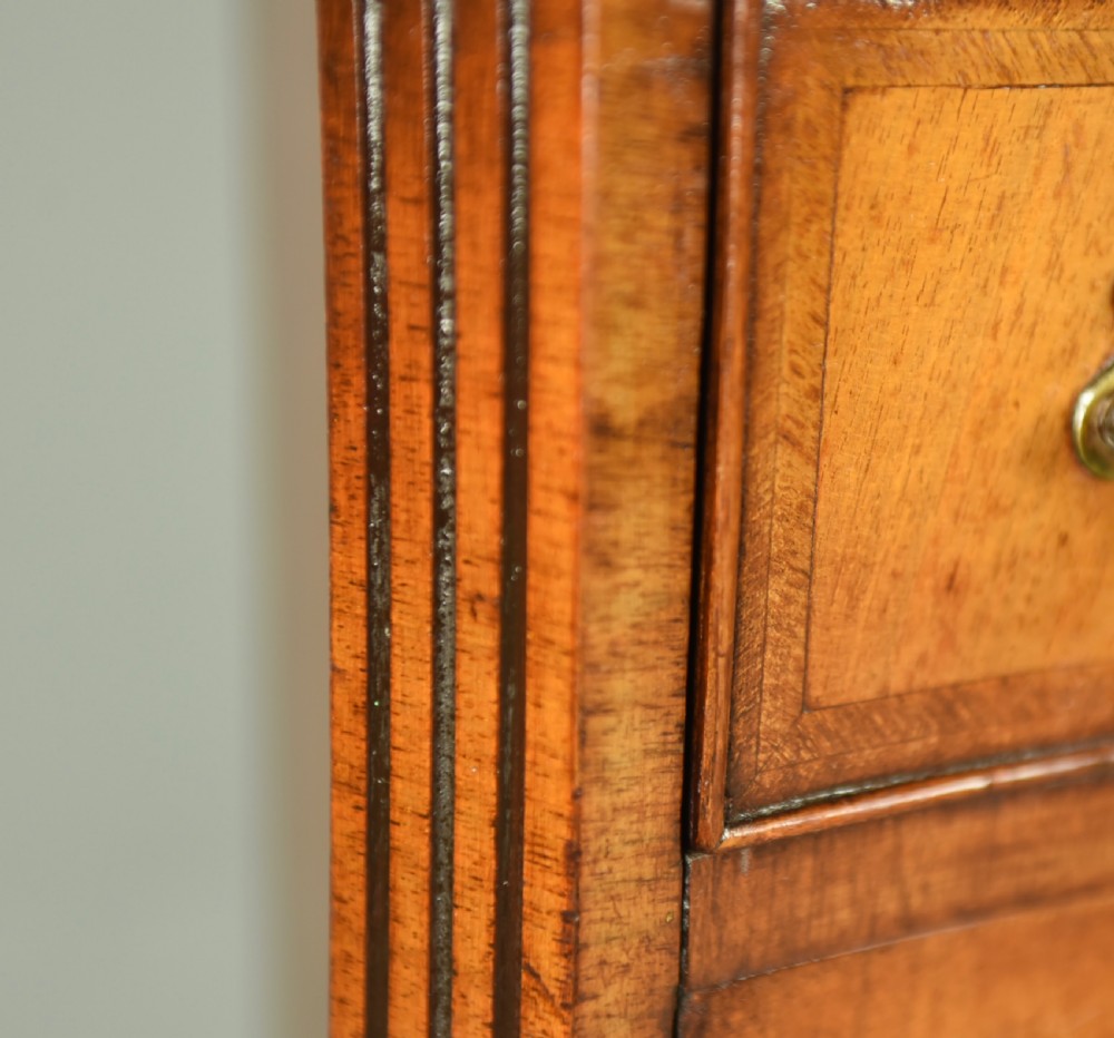 Walnut Queen Anne style serpentine bookcase View IX