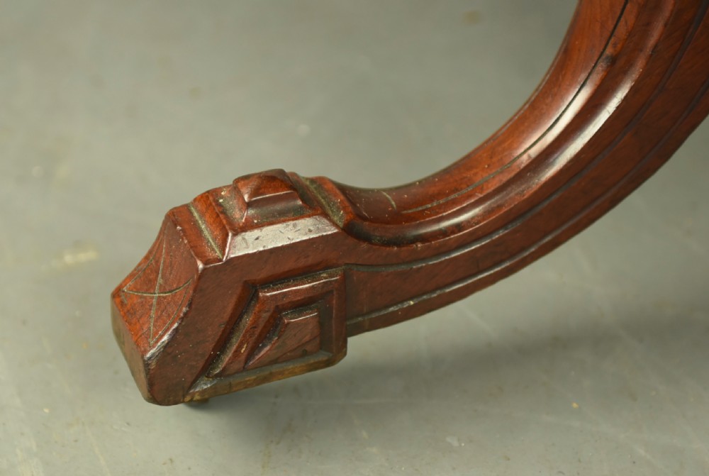 Victorian burr walnut inlaid dining table /centre table  View XI