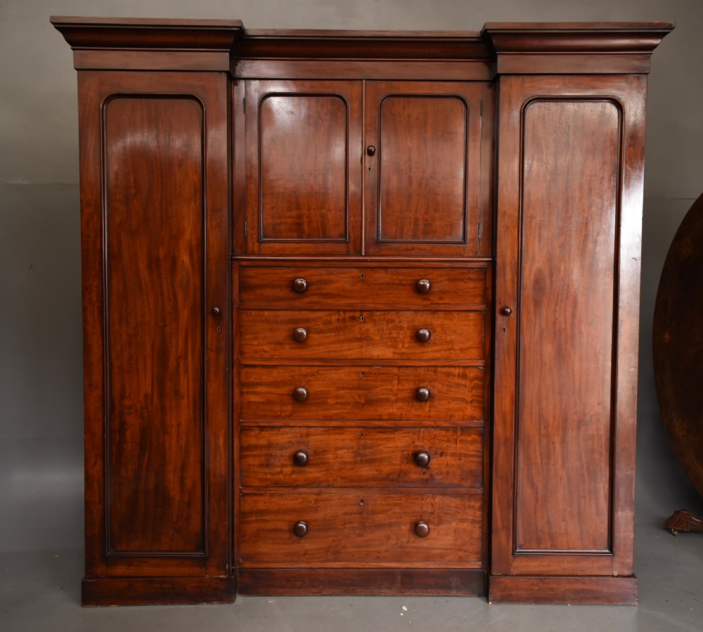 Victorian mahogany compactum wardrobe by Heal & son London