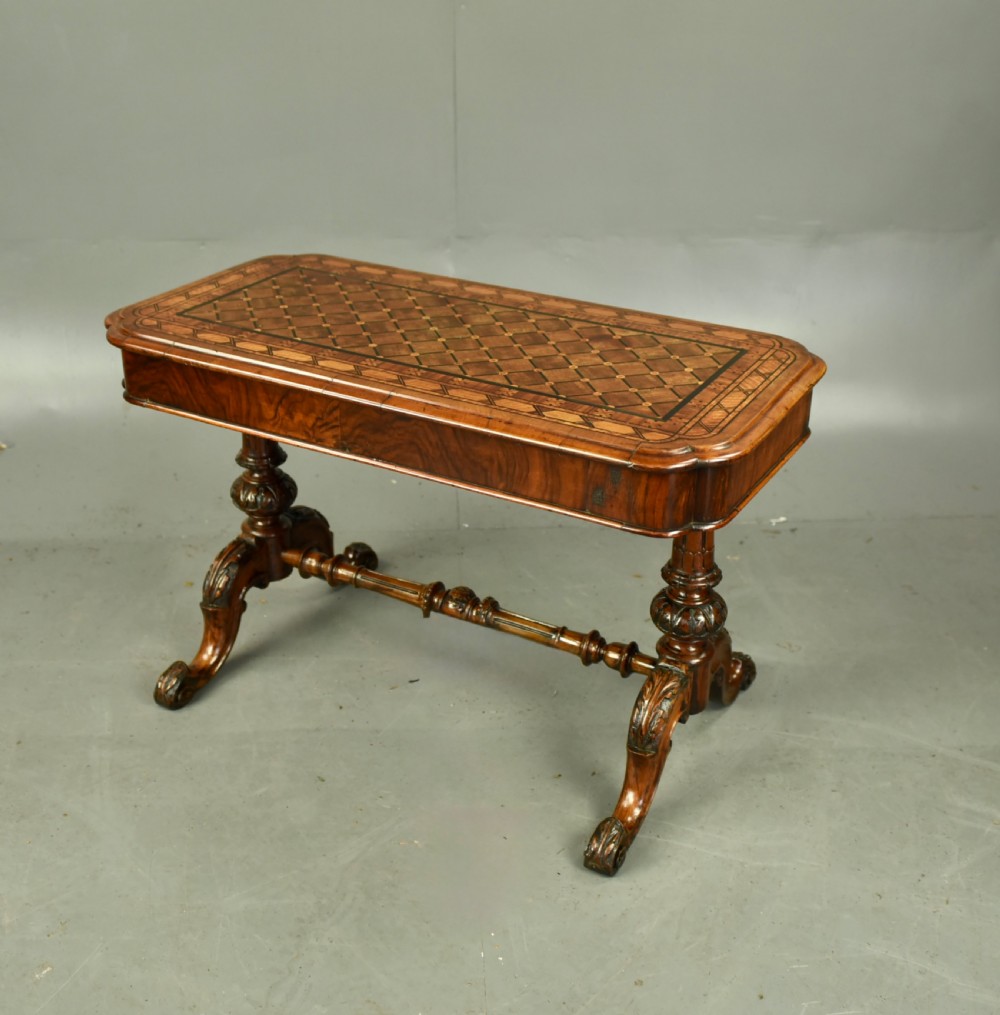 Victorian walnut coffee table  View II