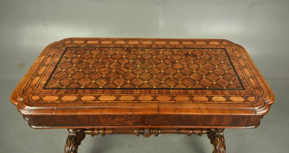 Victorian walnut coffee table  View III