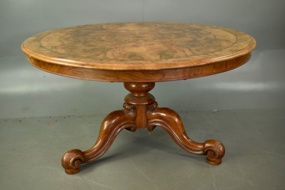 Victorian walnut dining table  View III