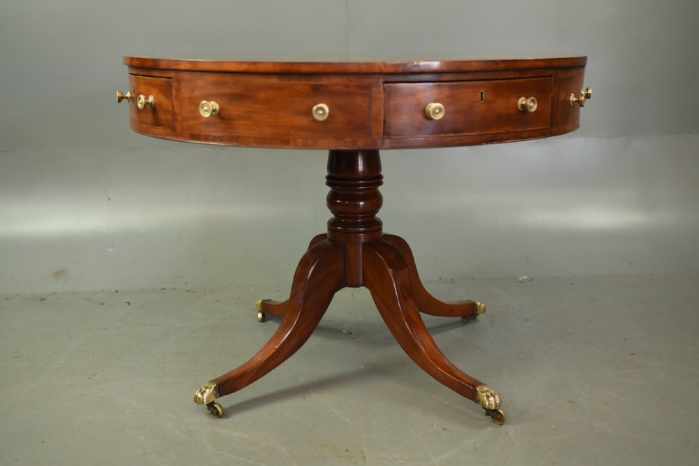 Regency mahogany drum table 