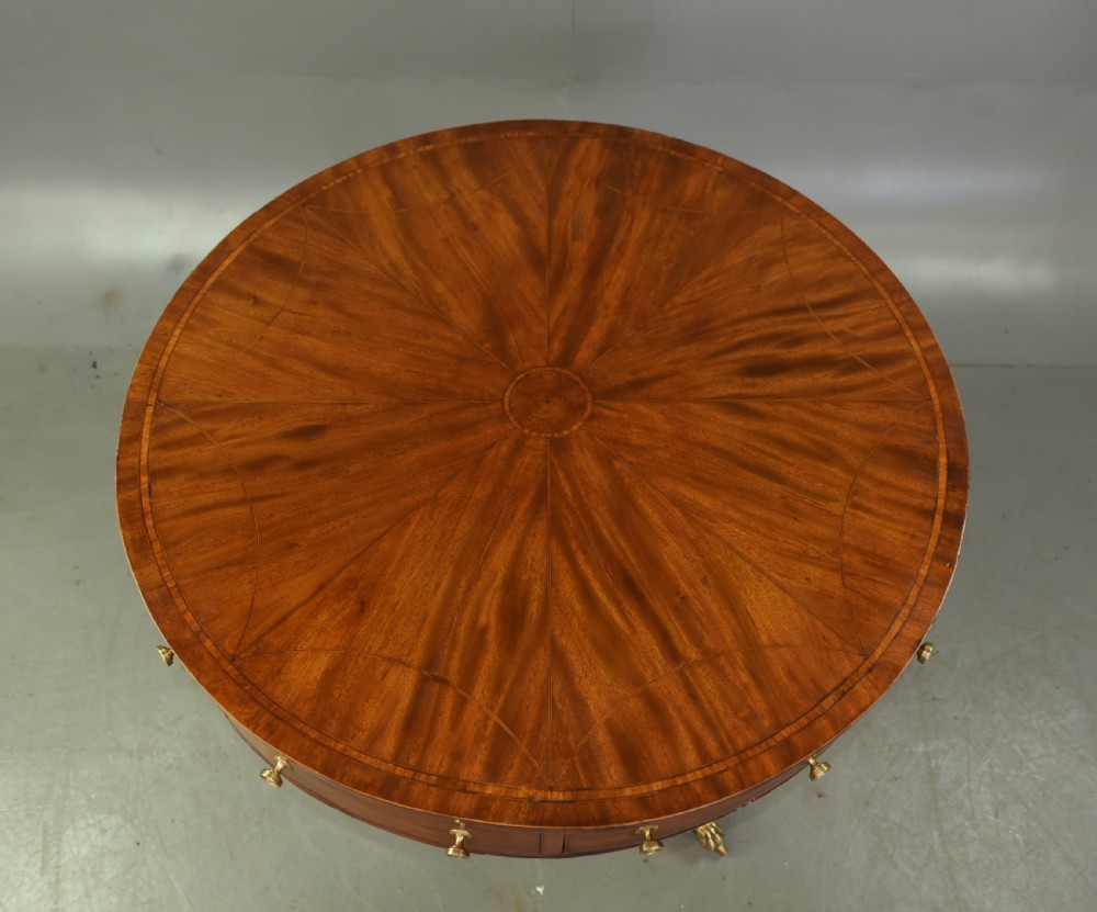 Regency mahogany drum table  View III