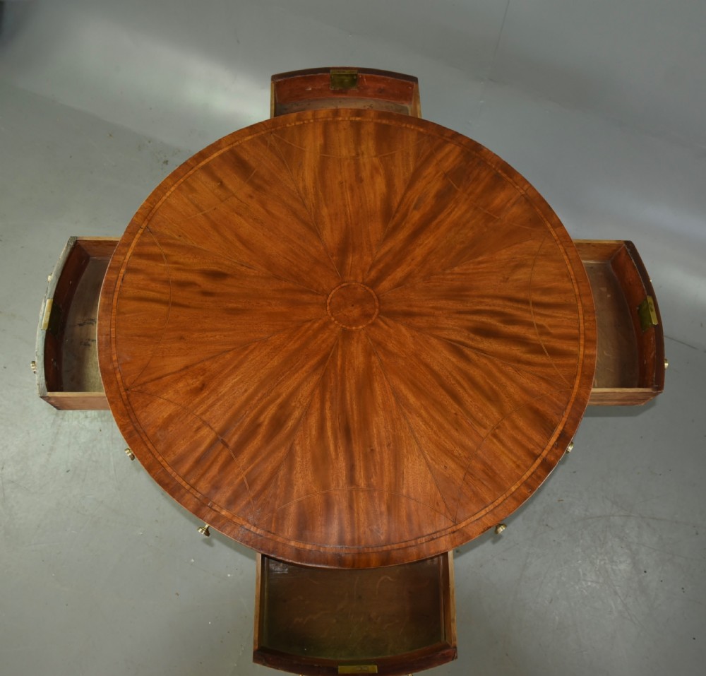 Regency mahogany drum table  View VIII