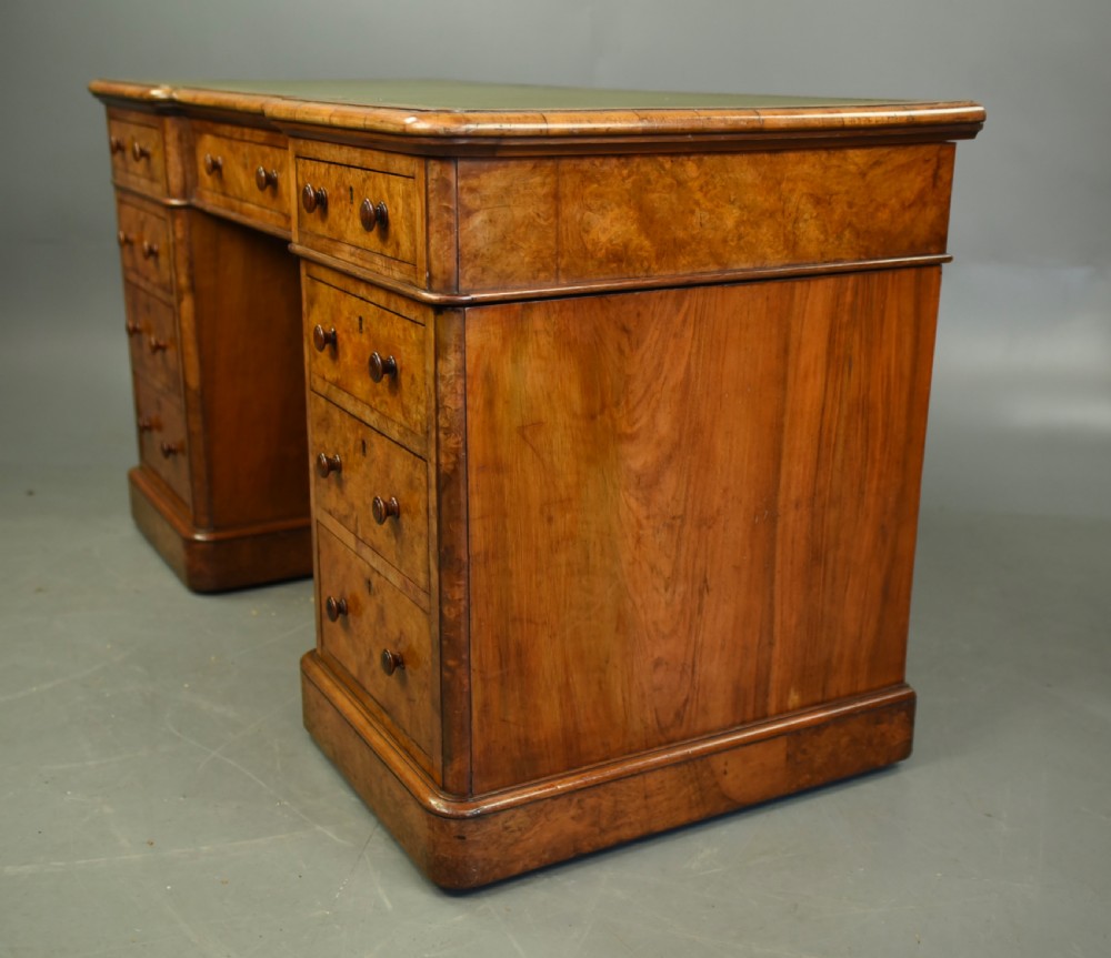 Victorian walnut pedestal desk Edwards & Roberts  View III