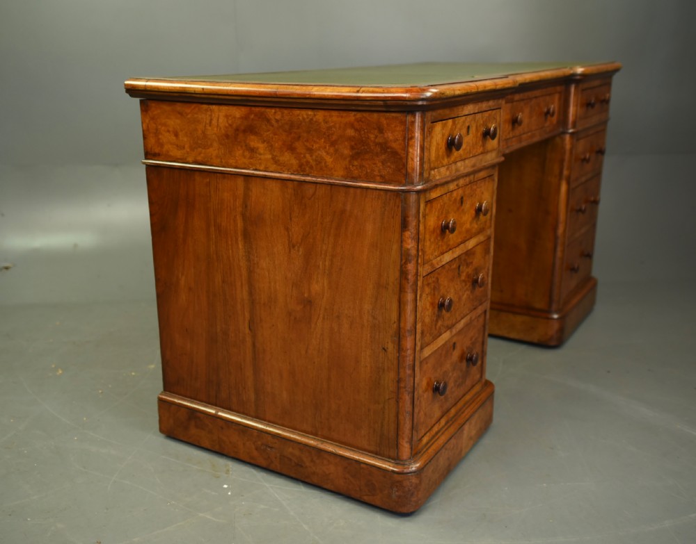 Victorian walnut pedestal desk Edwards & Roberts  View IV
