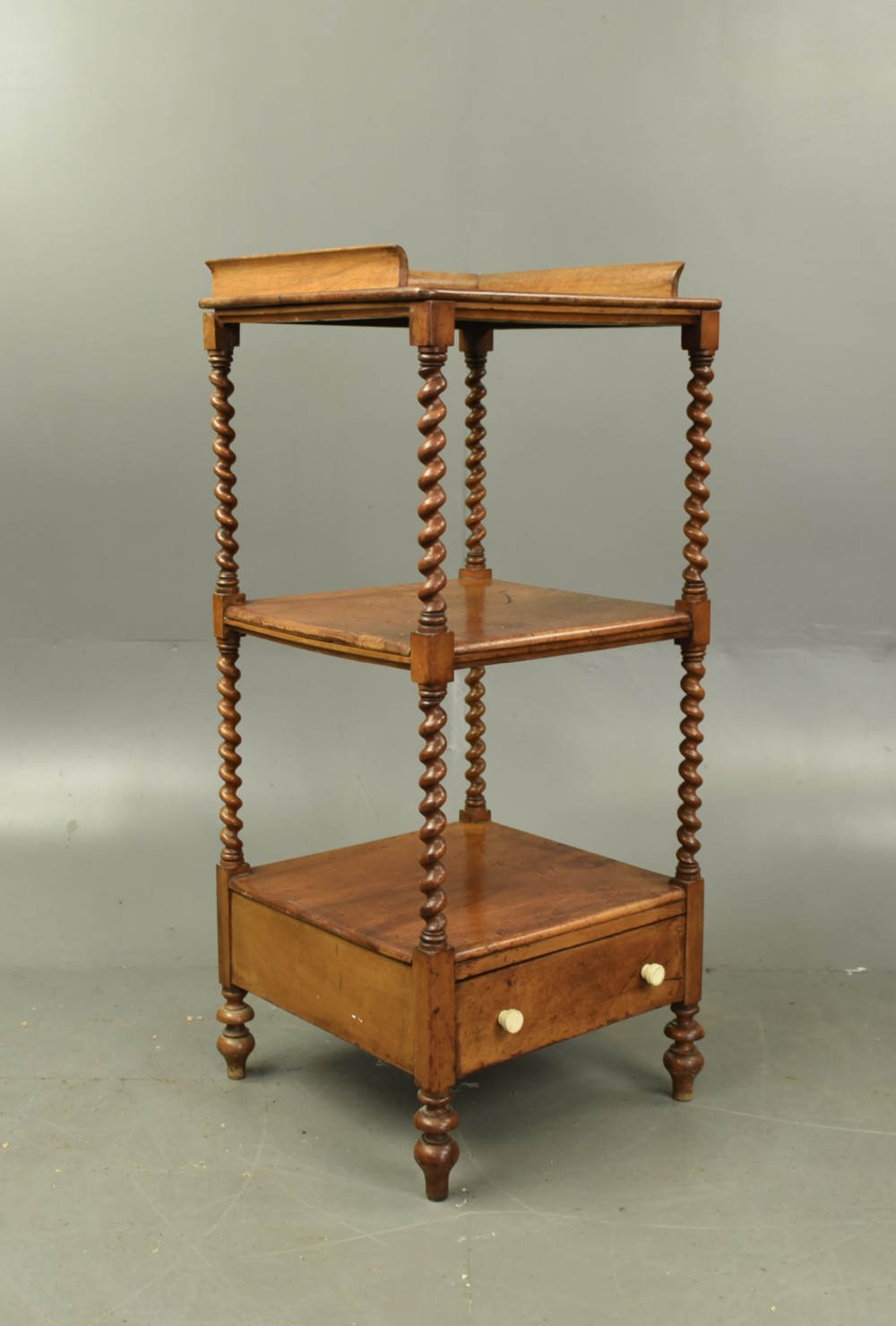 19th Century Victorian walnut whatnot 