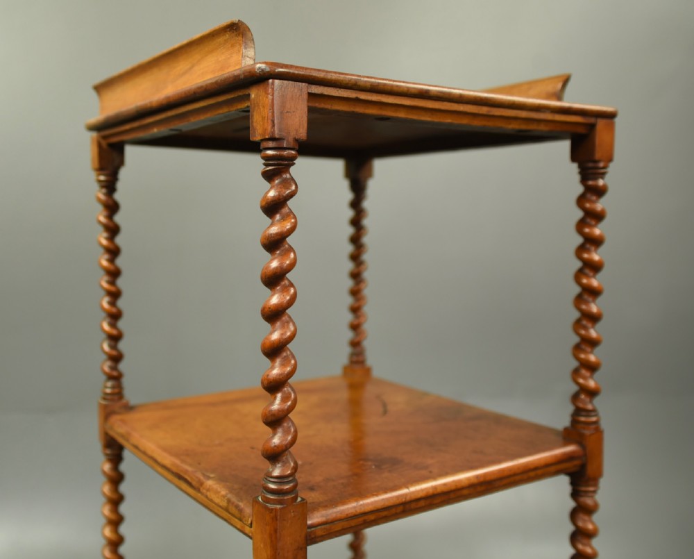 19th Century Victorian walnut whatnot  View III