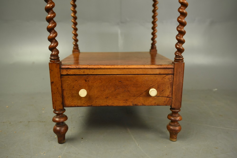 19th Century Victorian walnut whatnot  View V